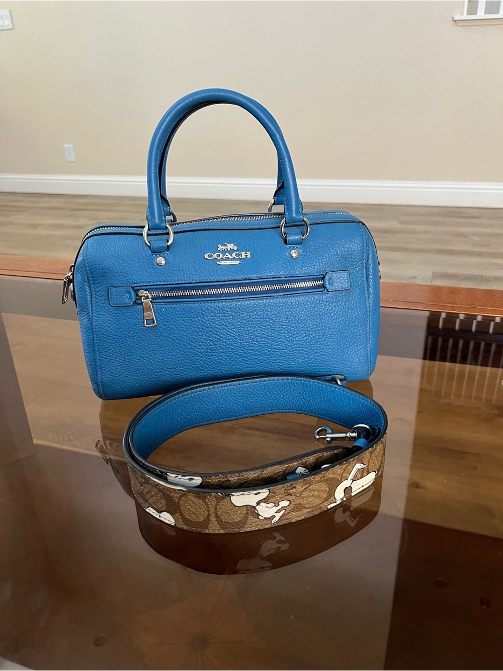 Coach Rowan Peanuts Strap Limited Edition (Vivid Blue multi ) color